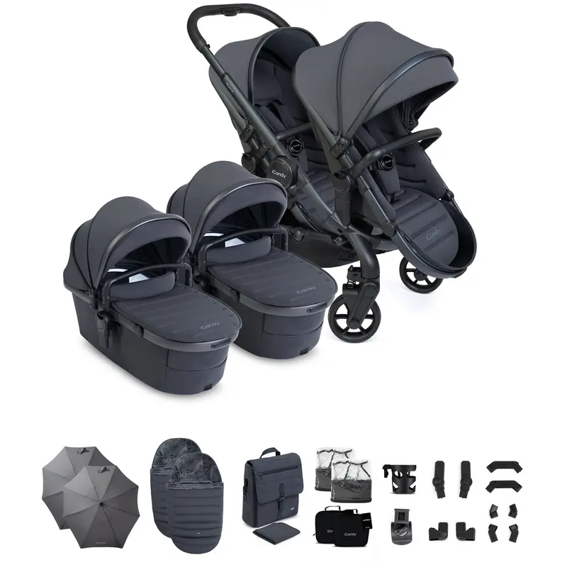 Icandy Peach 8 Twin Complete Bundle In Grey 1