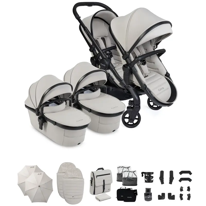 Icandy Peach 8 Twin Complete Bundle In Taupe 1