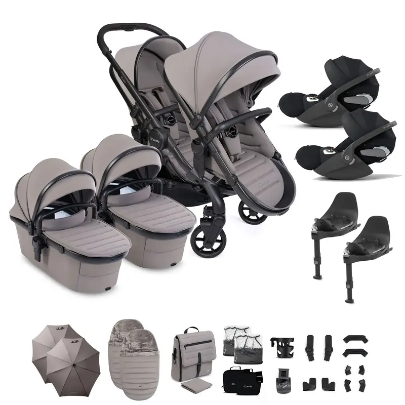 Icandy Peach 8 Twin Complete Cybex Travel System In Porcini 2