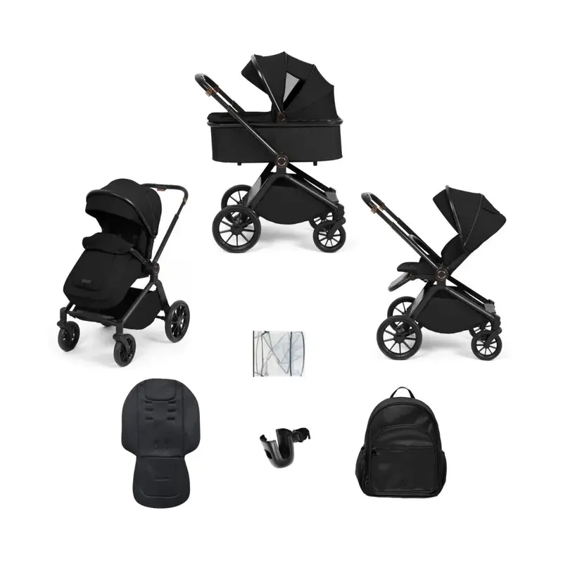 Ickle Bubba Altima Pram 9 Pcs - Black 1