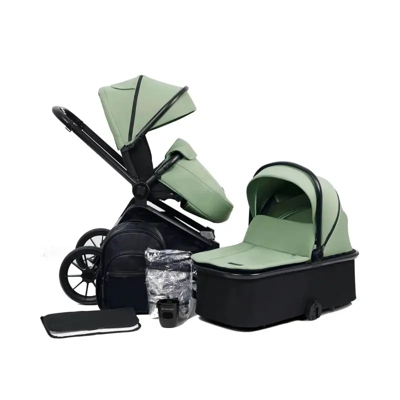 Ickle Bubba Altima Pram 9 Pcs - Sage Green 2