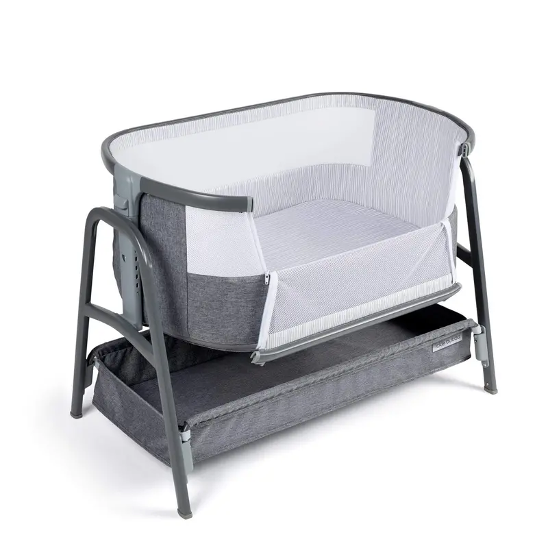 Ickle Bubba Bubba&Me Bedside Crib Space Grey 1