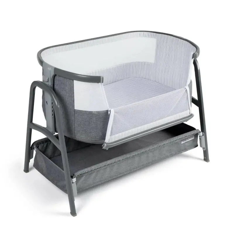 Ickle Bubba Bubba&Me Bedside Crib - Space Grey 2