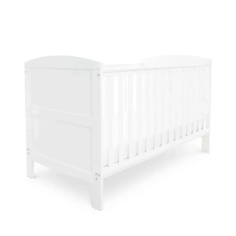 Ickle Bubba Coleby Classic Cot Bed White - Premium Sprung Mattress 1