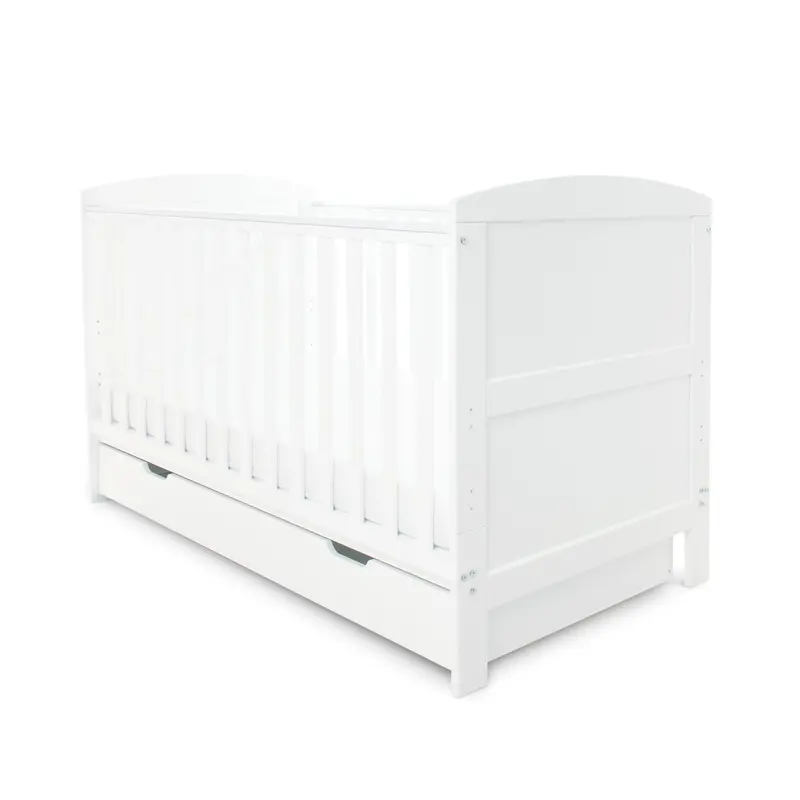 Ickle Bubba Coleby Classic Cot Bed With Under Drawer White 1