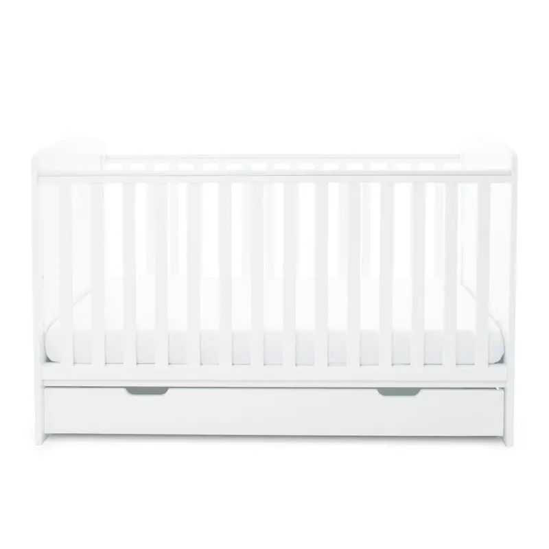 Ickle Bubba Coleby Classic Cot Bed With Under Drawer White 3