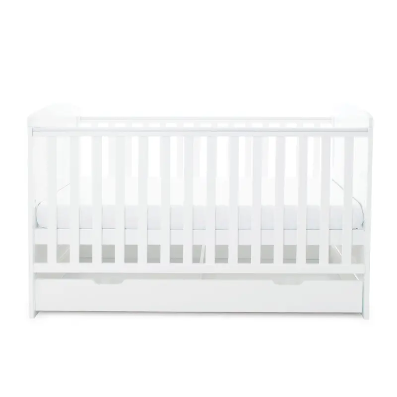 Ickle Bubba Coleby Classic Cot Bed With Under Drawer White 4