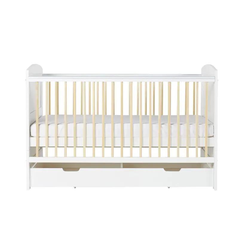 Ickle Bubba Coleby Scandi Classic Cot Bed With Under Drawer Scandi White 3