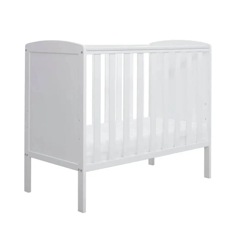 Ickle Bubba Coleby Space Saver Cot White - Premium Sprung Mattress 1