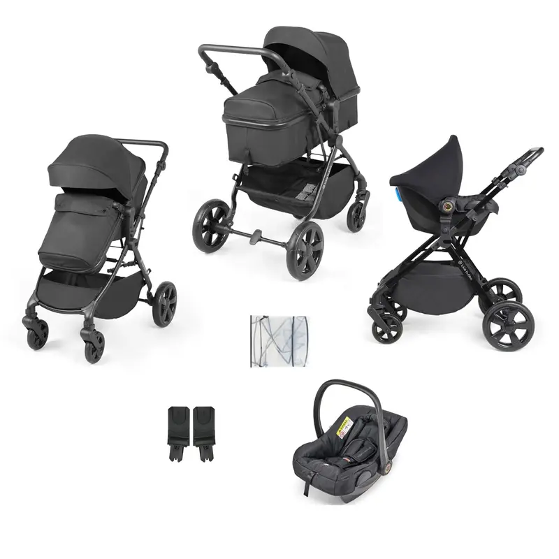 Ickle Bubba Comet 3-In-1 Travel System With Astral Car Seat In Black 1