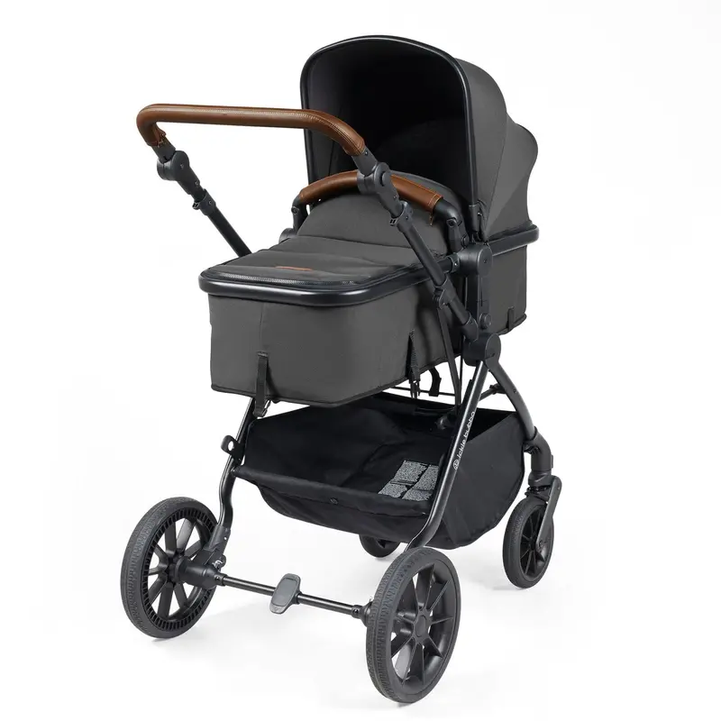 Ickle Bubba Cosmo 2 In 1 Plus Carrycot & Pushchair In Black/Graphite Grey 2