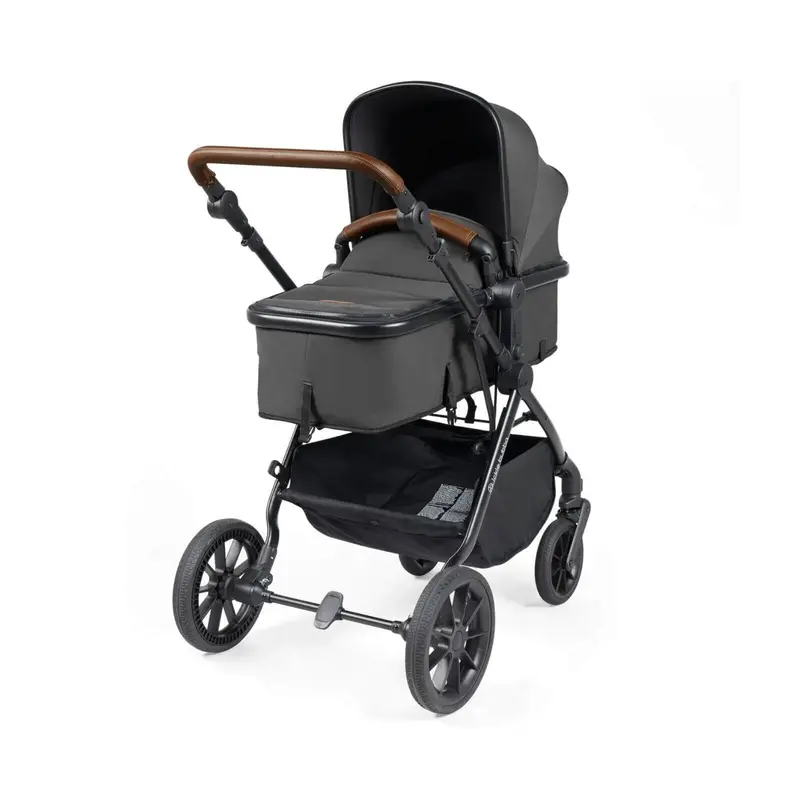 Ickle Bubba Cosmo 2-In-1 Pushchair & Carrycot - Black/Graphite Grey/Tan 2