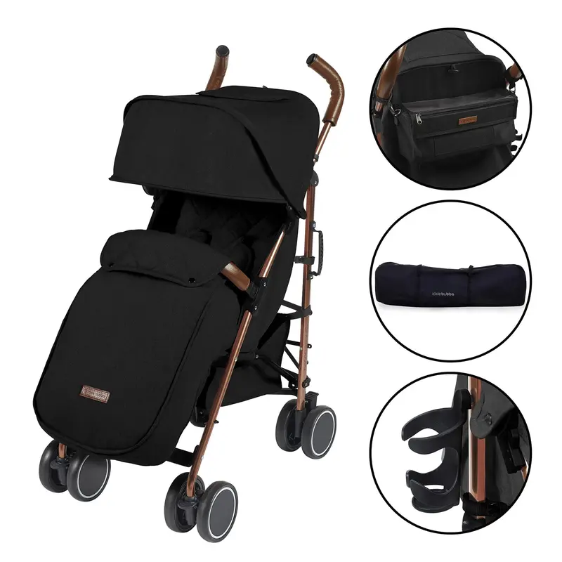 Ickle Bubba Discovery Prime Stroller Rose Gold/Black 1