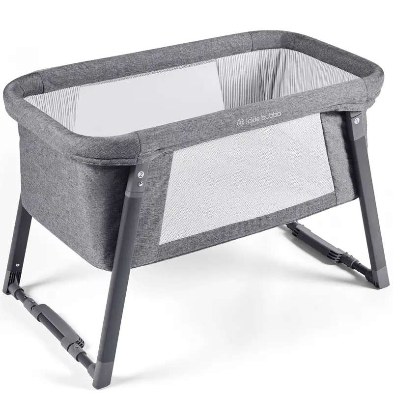 Ickle Bubba Mini Rocker Crib In Space Grey 1