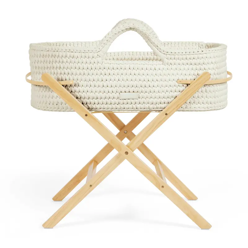 Ickle Bubba Nova Moses Basket & Stand In Cloud/Pine 1