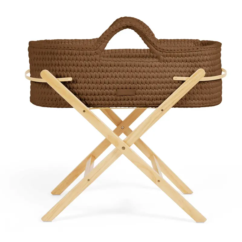 Ickle Bubba Nova Moses Basket & Stand In Mocha/Pine 1