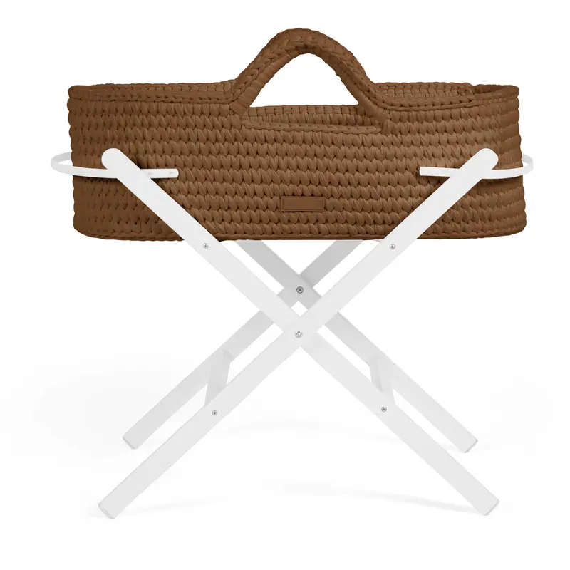 Ickle Bubba Nova Moses Basket & Stand In Mocha/White 1