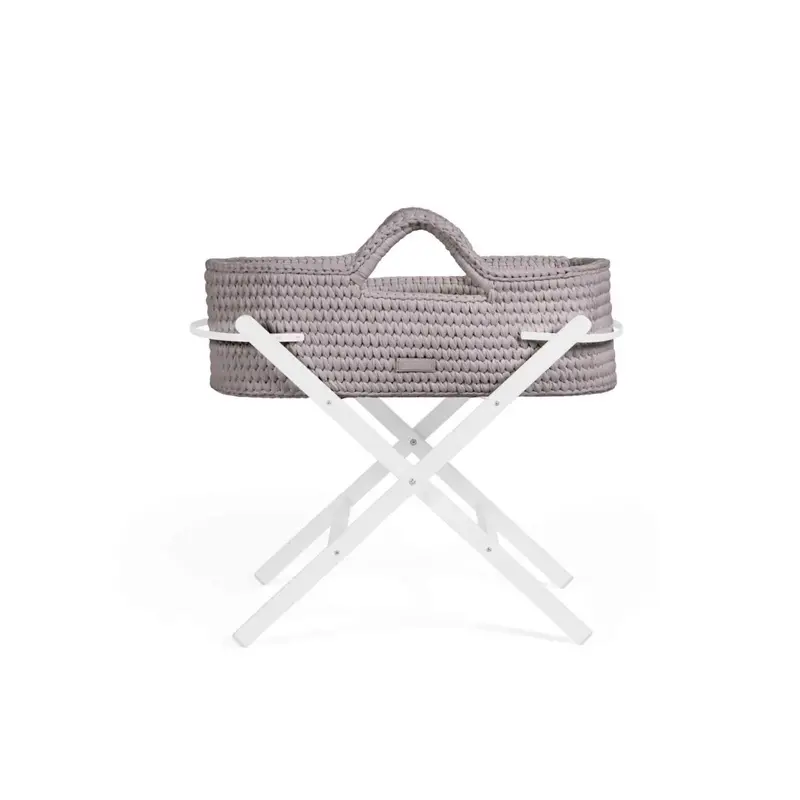 Ickle Bubba Nova Moses Basket & Stand - Tawny & White 1