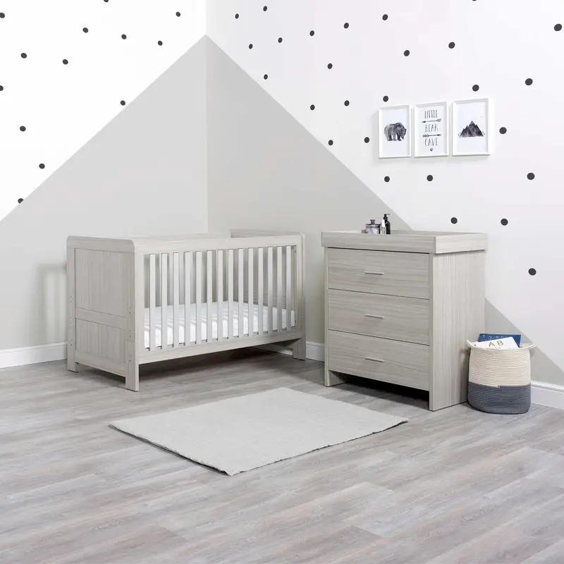 Ickle Bubba Pembrey 2 Piece Furniture Set And Under Drawer Ash Grey 1