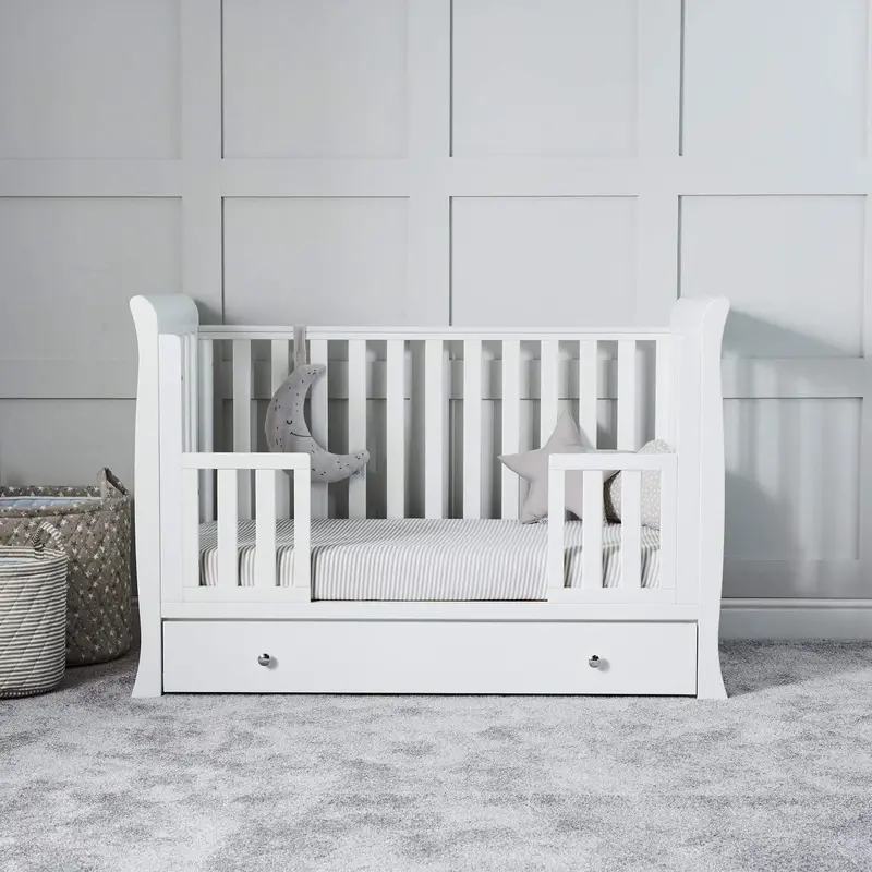 Ickle Bubba Snowdon 4 In 1 Mini Cot Bed - White 4