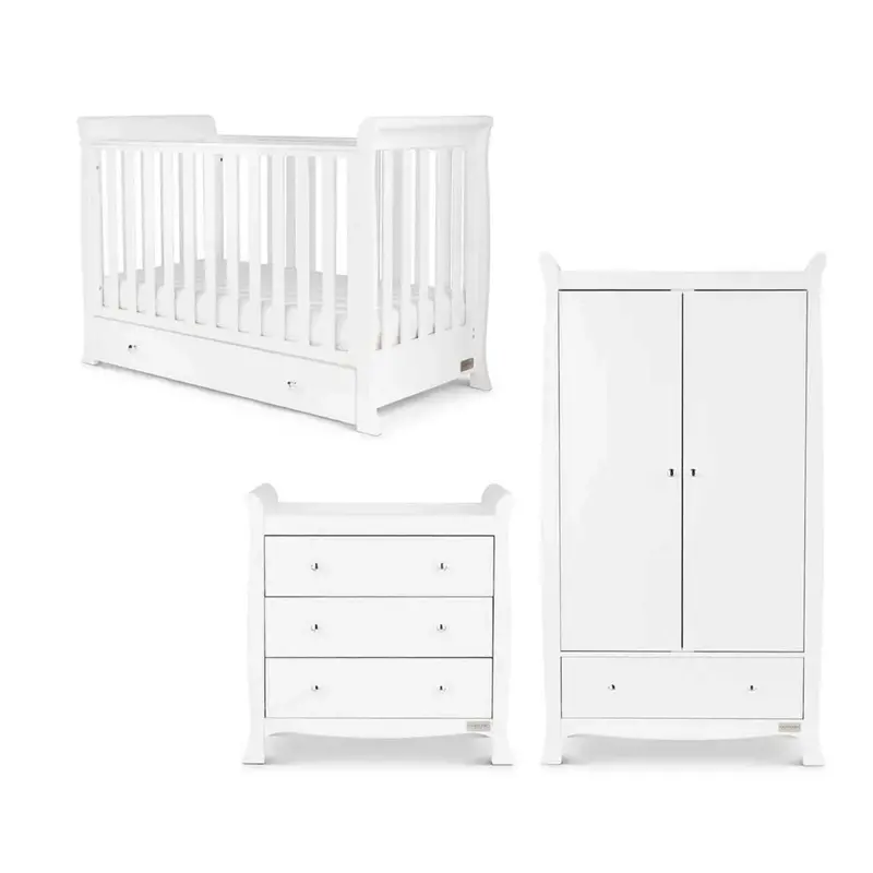 Ickle Bubba Snowdon 4-In-1 Mini Furniture Set Fibre Mattress 3 Pcs - White 1