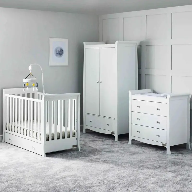 Ickle Bubba Snowdon 4-In-1 Mini Furniture Set Fibre Mattress 3 Pcs - White 2