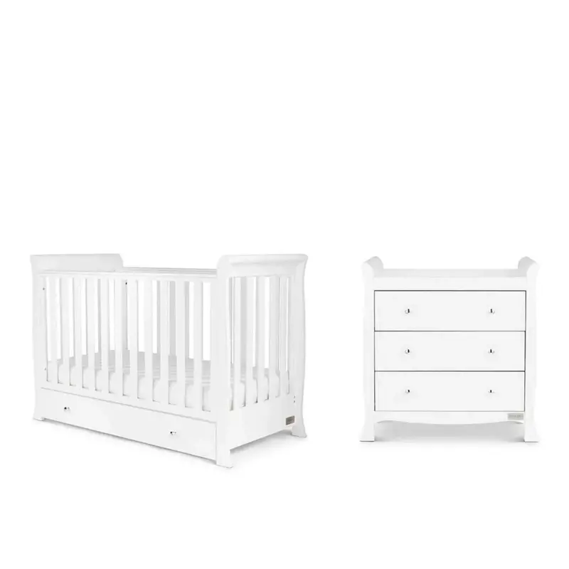 Ickle Bubba Snowdon 4-In-1 Mini Furniture Set Premium Sprung Mattress 2 Pcs - White 1