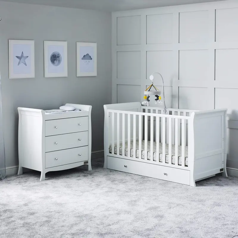 Ickle Bubba Snowdon Classic 2 Piece Furniture Set - White 1