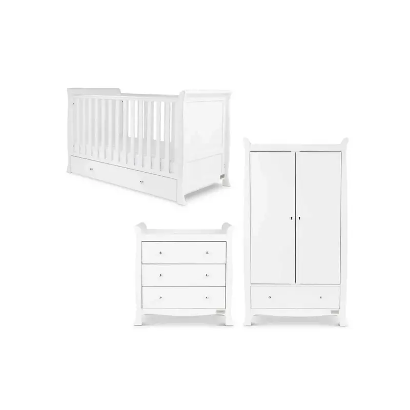 Ickle Bubba Snowdon Classic Fibre Mattress Furniture Set 3 Pcs - White 1