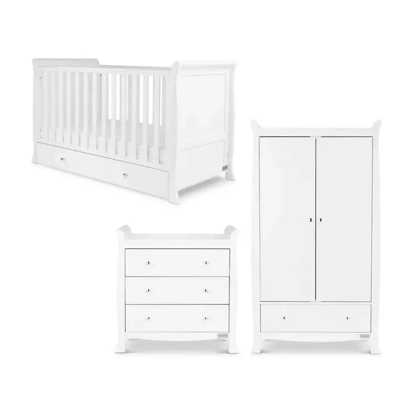 Ickle Bubba Snowdon Classic Furniture Set Premium Pocket Sprung Mattress 3 Pcs - White 1