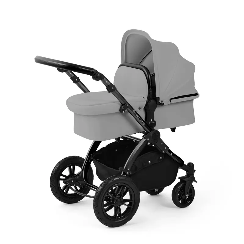 Ickle Bubba Stomp Luxe 12 Piece Travel System With I-Size Nimbus Car Seat & Spin Isofix Base In Pearl Grey 2