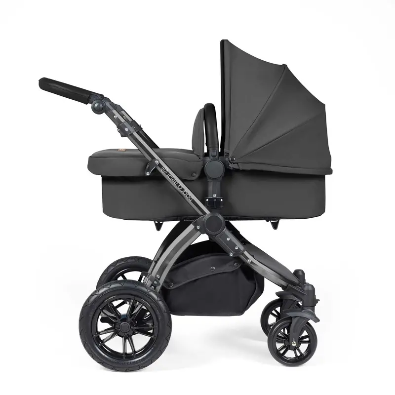 Ickle Bubba Stomp Luxe 2-In-1 Premium Pushchair In Black/Charcoal Grey/Black 2