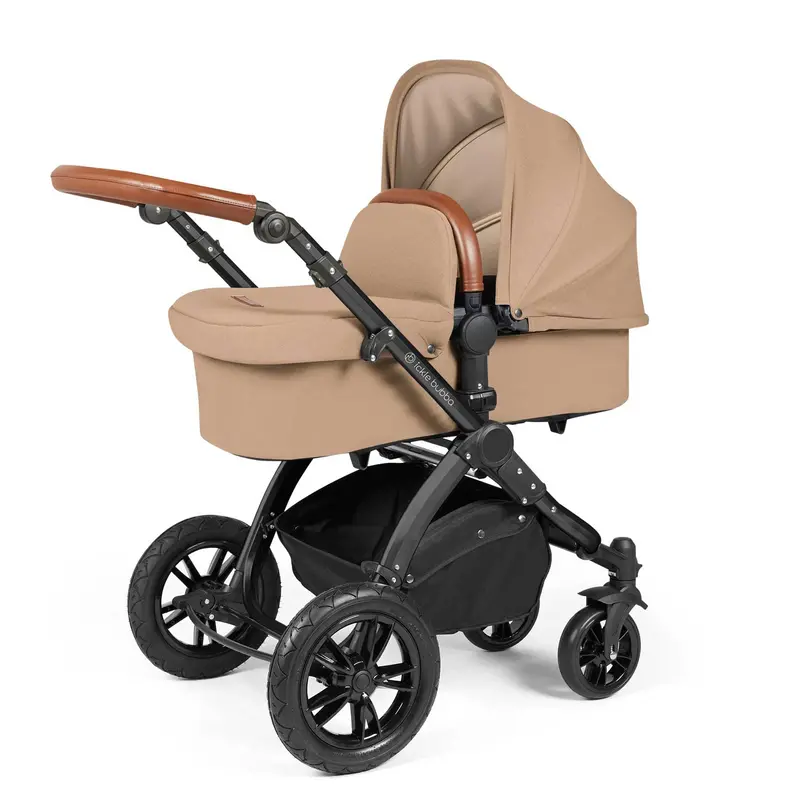 Ickle Bubba Stomp Luxe 2-In-1 Premium Pushchair In Black/Desert/Tan 1