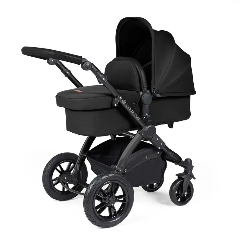 Ickle Bubba Stomp Luxe 2-In-1 Premium Pushchair In Black/Midnight/Black 1