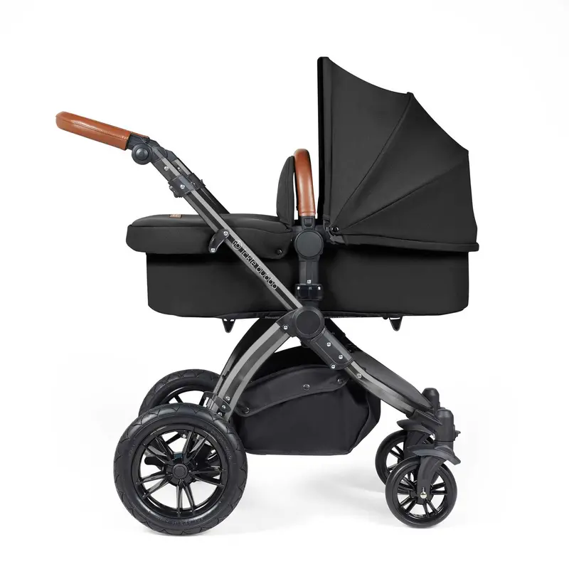 Ickle Bubba Stomp Luxe 2-In-1 Premium Pushchair In Black/Midnight/Tan 2