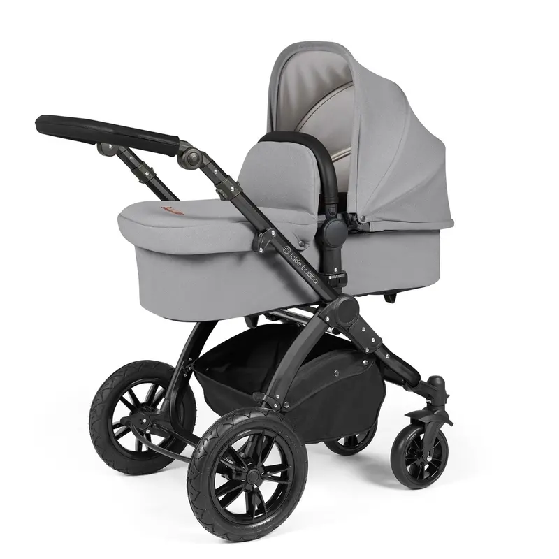 Ickle Bubba Stomp Luxe 2-In-1 Premium Pushchair In Black/Pearl Grey/Black 1