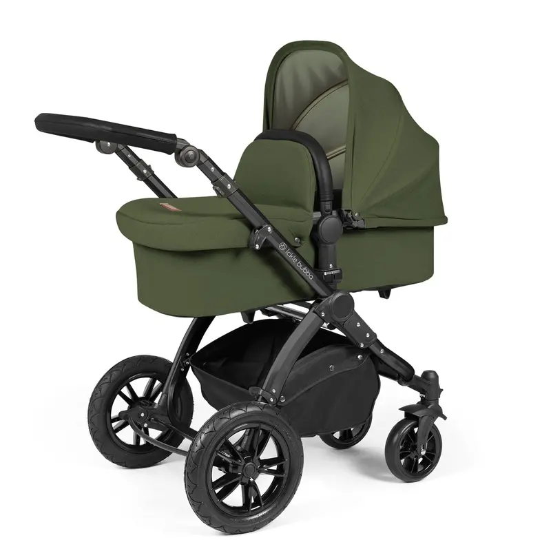 Ickle Bubba Stomp Luxe 2-In-1 Premium Pushchair In Black/Woodland/Black 1