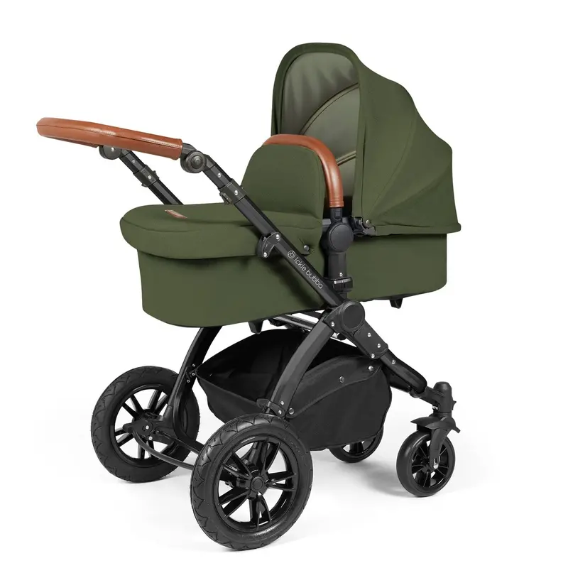 Ickle Bubba Stomp Luxe 2-In-1 Premium Pushchair In Black/Woodland/Tan 1