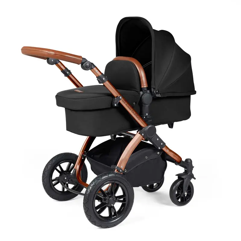 Ickle Bubba Stomp Luxe 2-In-1 Premium Pushchair In Bronze/Midnight/Tan 1