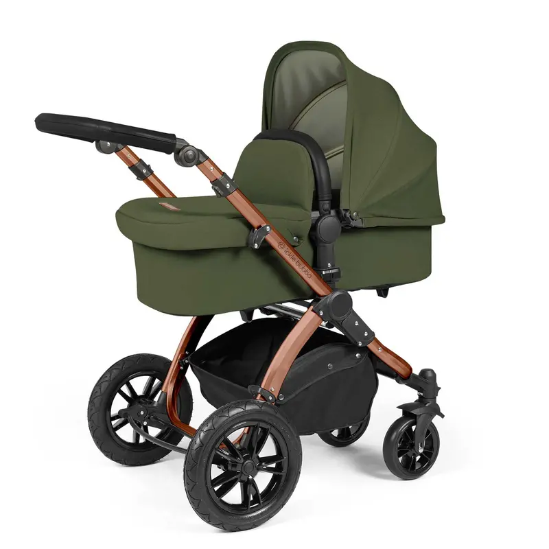 Ickle Bubba Stomp Luxe 2-In-1 Premium Pushchair In Bronze/Woodland/Black 1