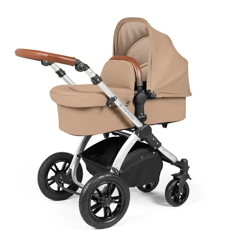 Ickle Bubba Stomp Luxe 2-In-1 Premium Pushchair In Silver/Desert/Tan 1