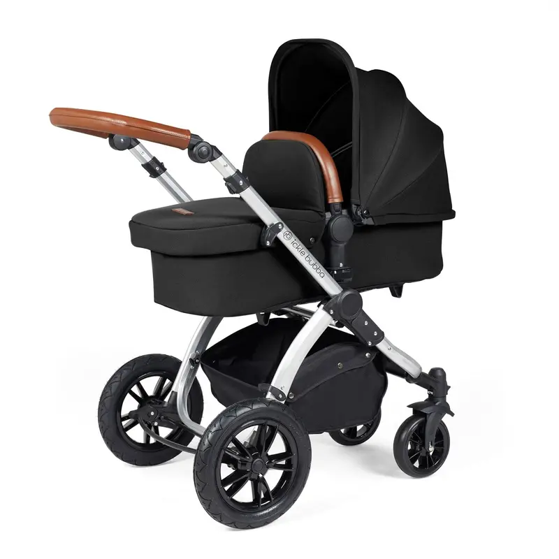 Ickle Bubba Stomp Luxe 2-In-1 Premium Pushchair In Silver/Midnight/Tan 1