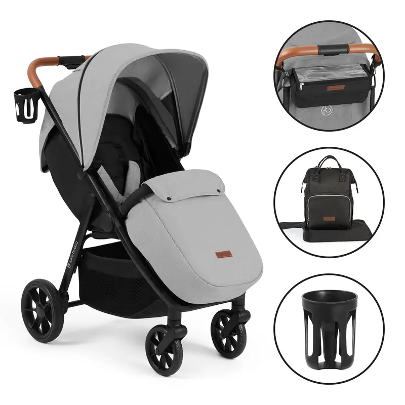 Ickle Bubba Stomp Stride Prime Stroller In Pearl Grey 1