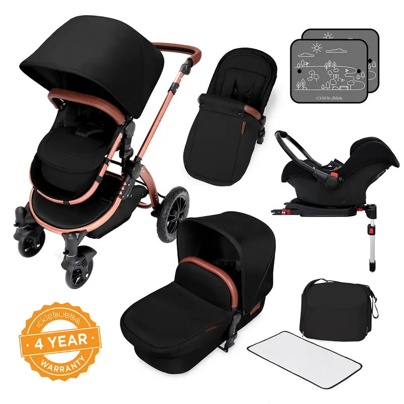 Ickle Bubba Stomp V4 Galaxy Travel System With Isofix Base Bronze/Midnight 1