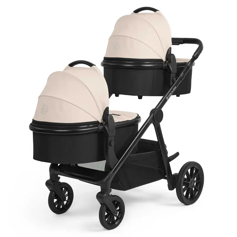 Ickle Bubba Virgo Twin 12 Piece Pram In Black/Stone/Black 2