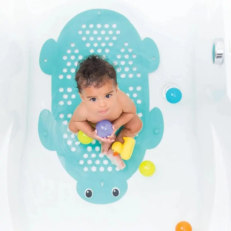 Infantino 2-In-1 Bath Mat & Storage Basket Turtle 2