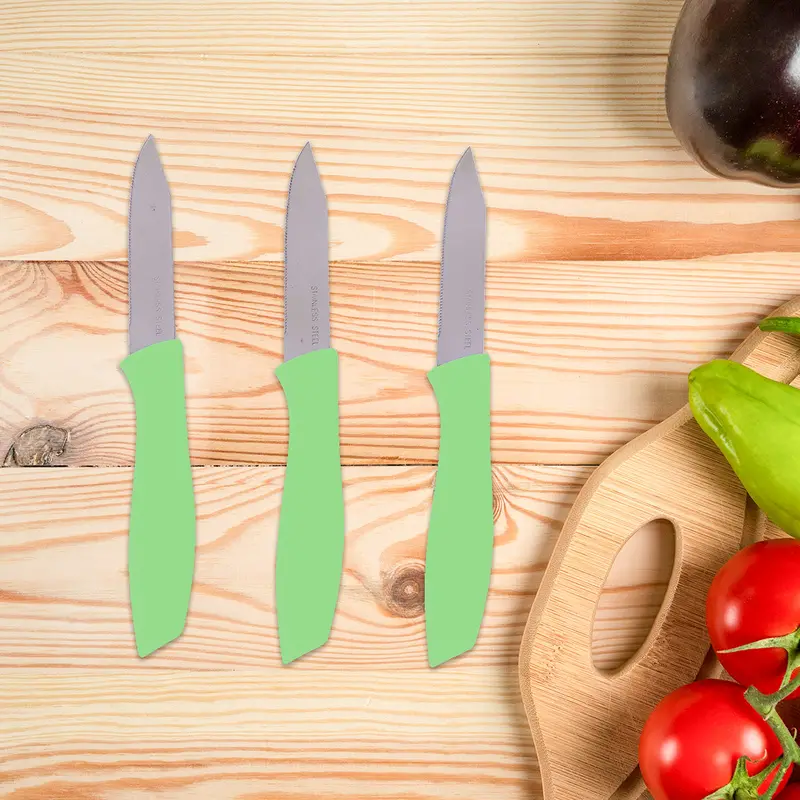 Inkanto, Set De Cuchillos De Cocina, Color Verde, 3 Pzas 1