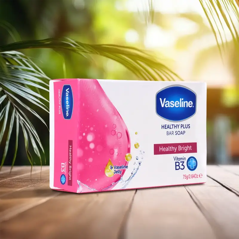 Jabón En Barra Vaseline Healthy Plus Healthy Bright, 75 G 1