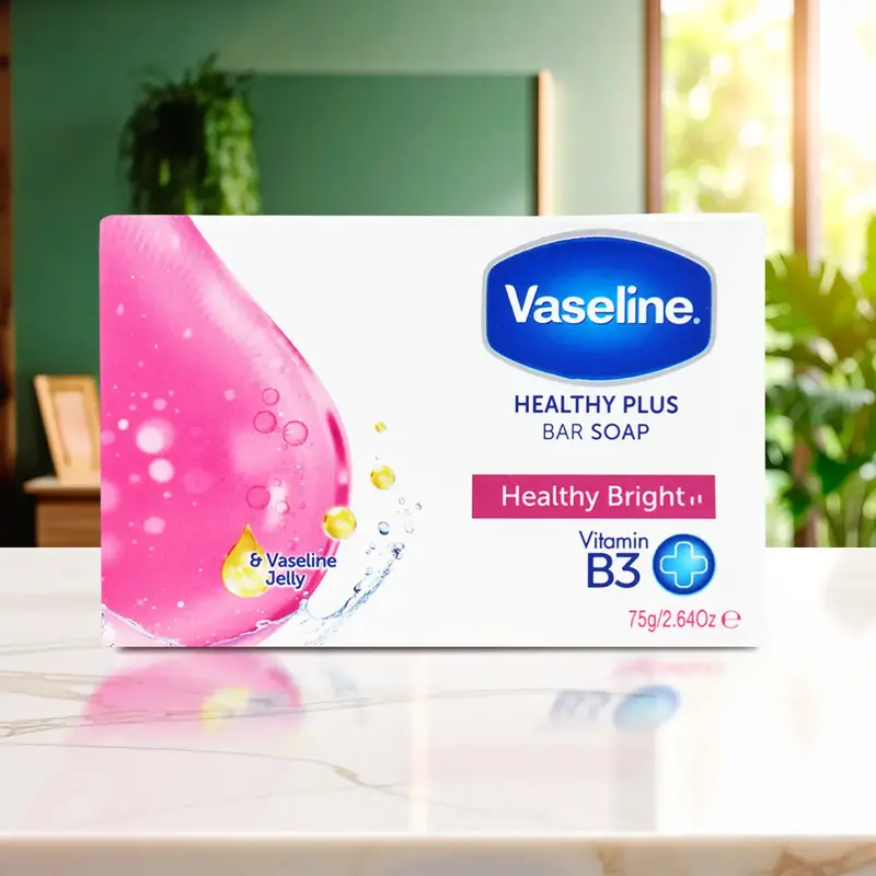 Jabón En Barra Vaseline Healthy Plus Healthy Bright, 75 G 2