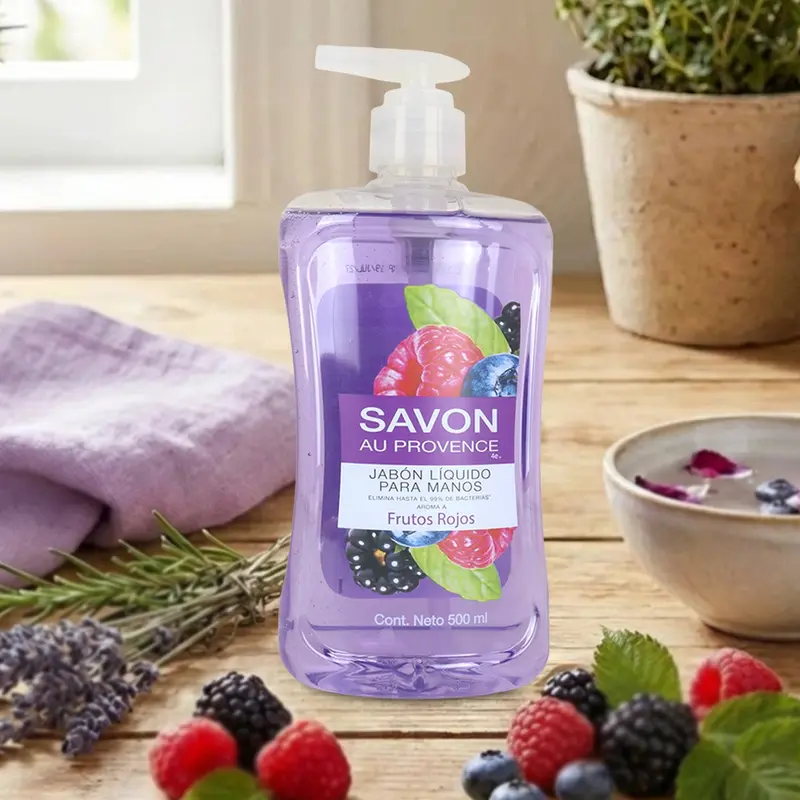 Jabón Líquido Para Manos, Aroma Frutos Rojos, Savon 1